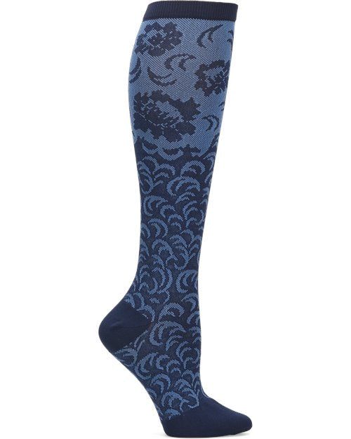 Comfortiva Compression Sock - Navy Damask-AC00017S