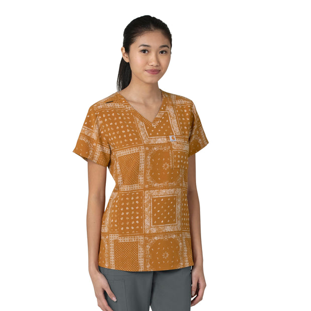 C13014- Carhartt Prints Women's Tuck-In Print Scrub Top