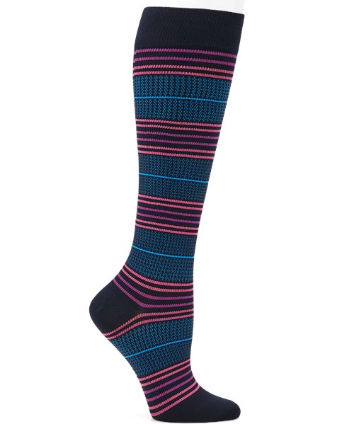 Nurse Mates Compression Sock - 15-20 Cool Stripe-NA0037799