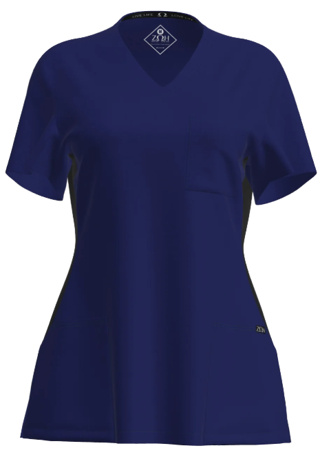 7235 Women's Contrast Scrub Top